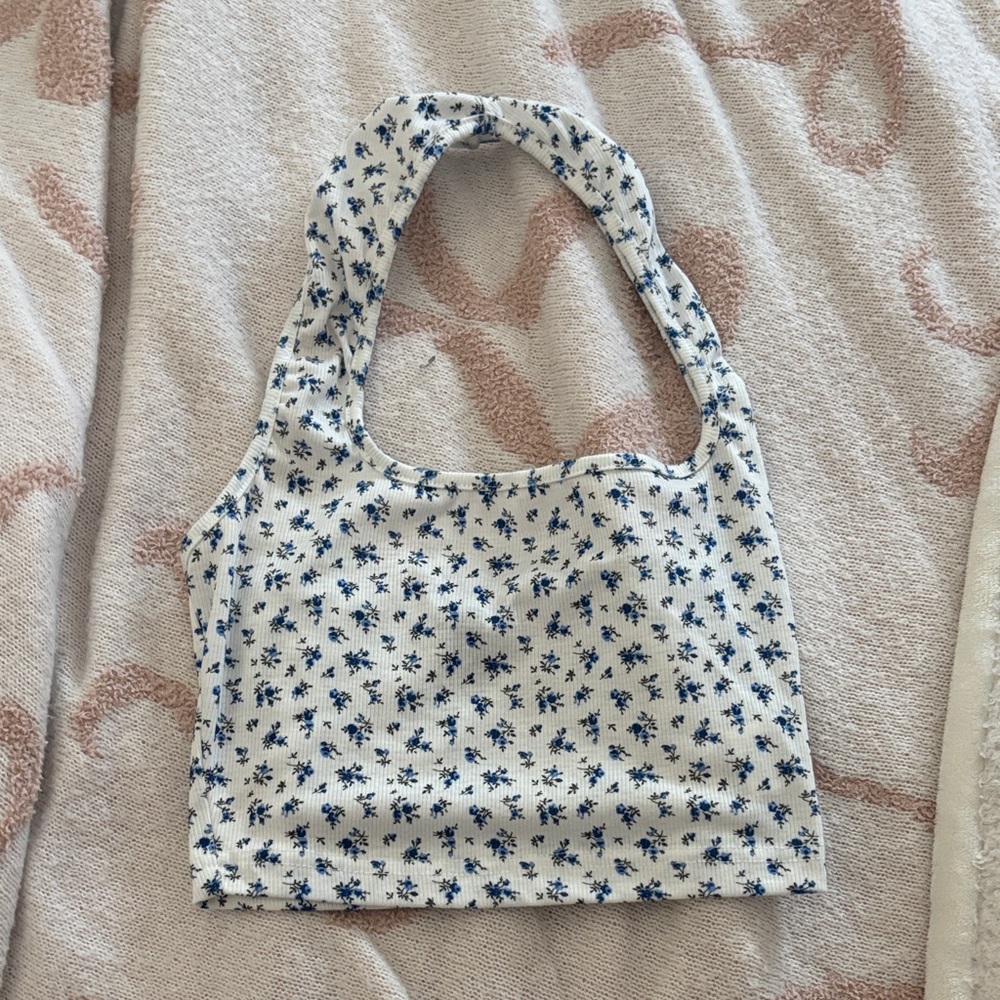 Floral Blue and White Women's top